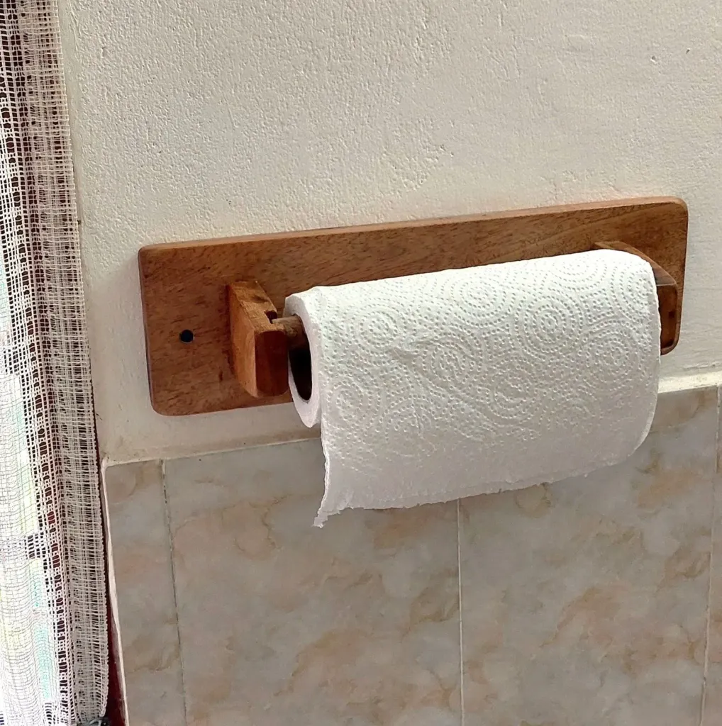 Kitchen Towel Holder 'Wall Mounted' (Dark Brown)